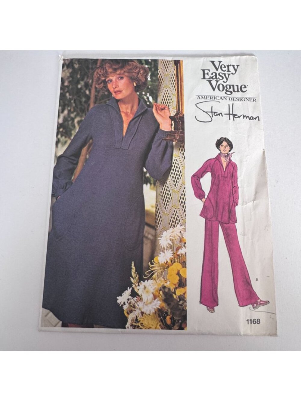 Vogue Sewing Pattern 1168 Dress Tunic Top Pants 1970s Stan Herman Size 14 Uncut - Picture 12 of 12